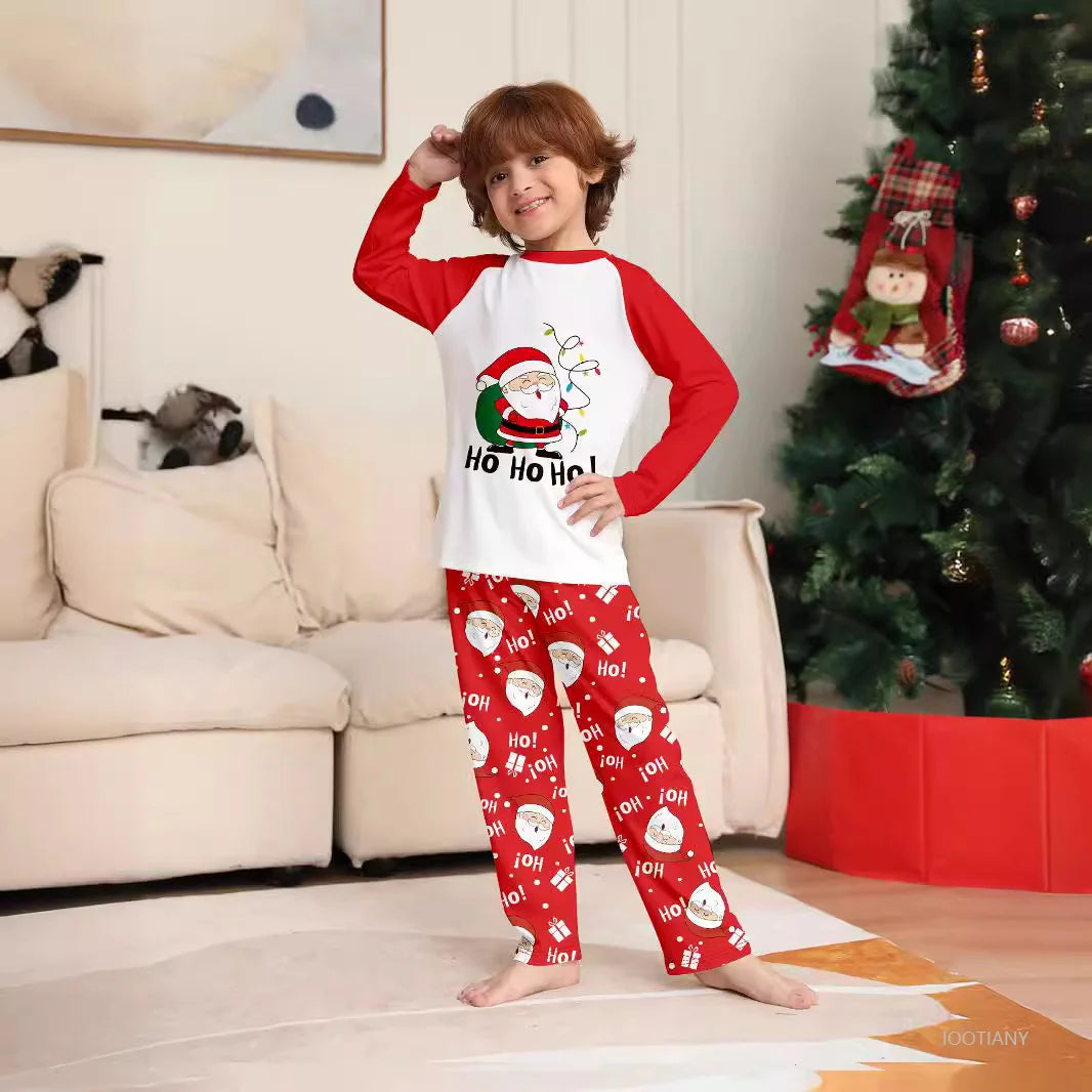 Matching Christmas Family Pajama Set – Santa Print