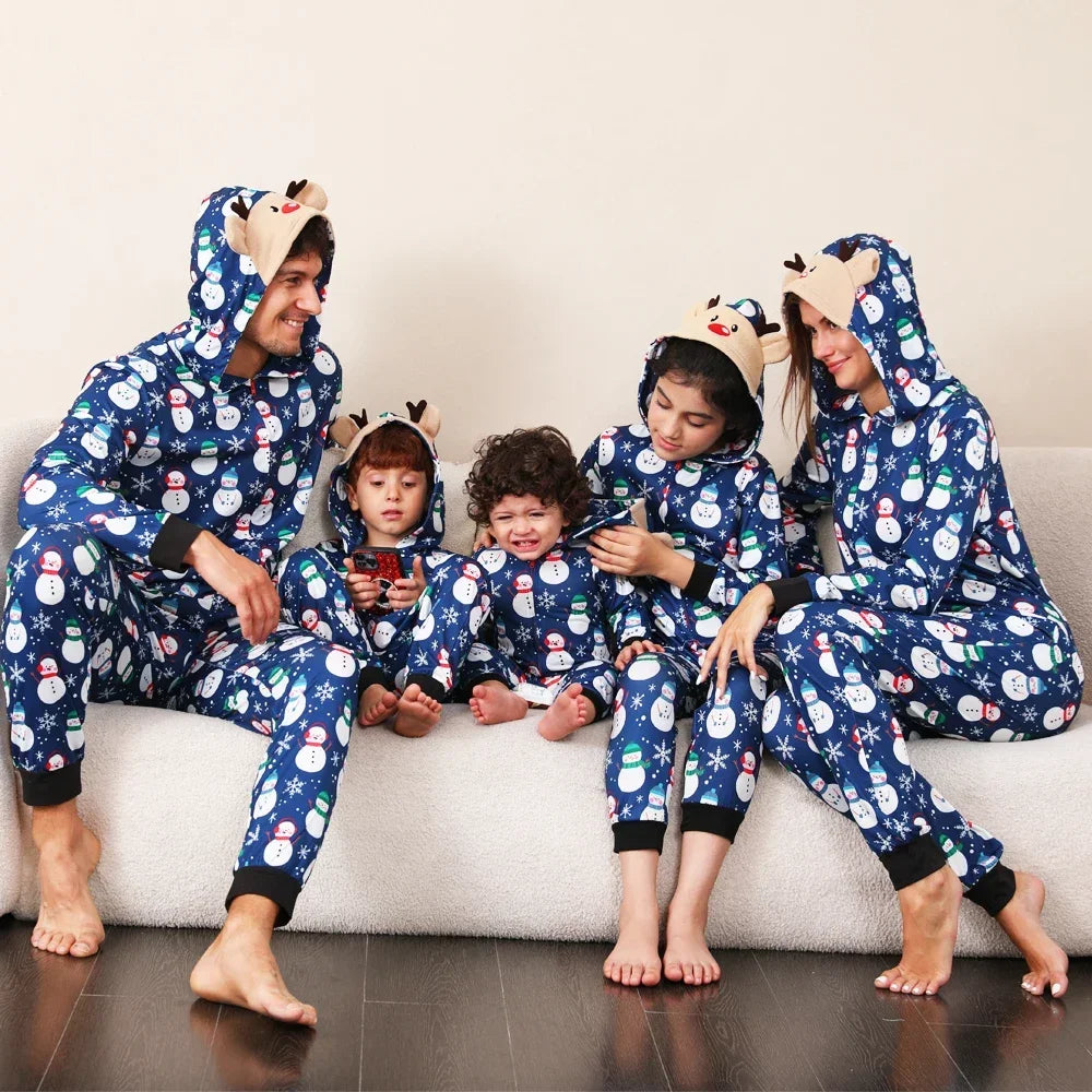 Matching Christmas Onesie Jumpsuit – Snowman Print