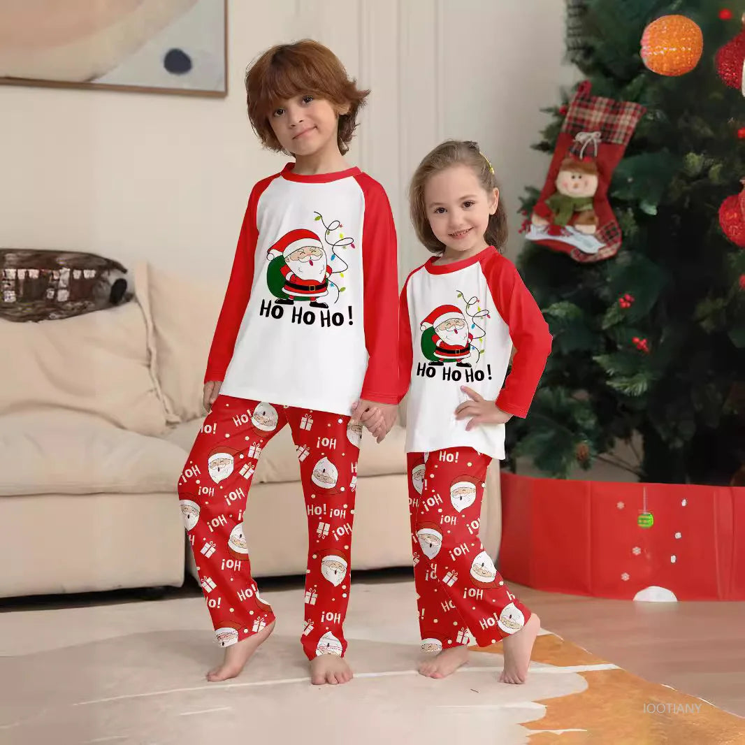Matching Christmas Family Pajama Set – Santa Print