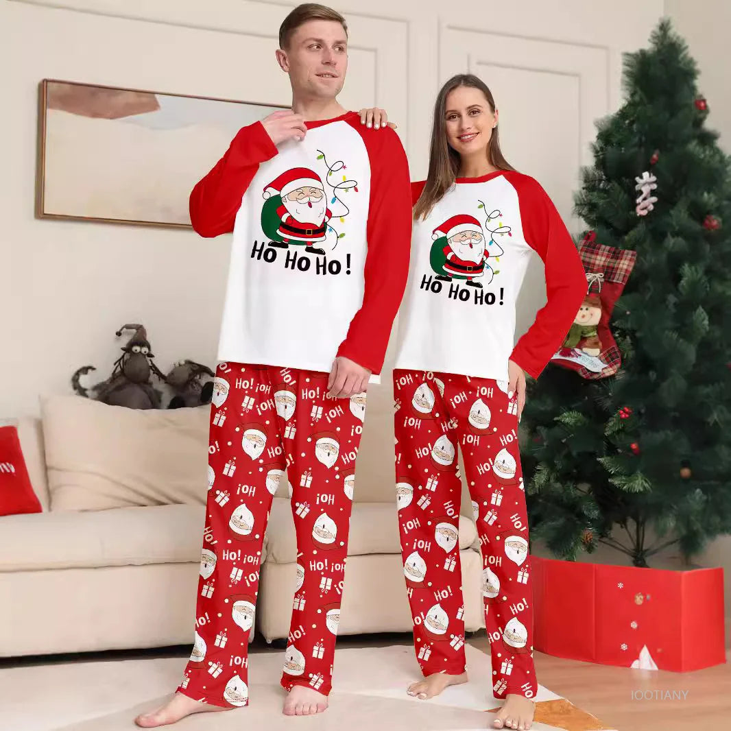 Matching Christmas Family Pajama Set – Santa Print