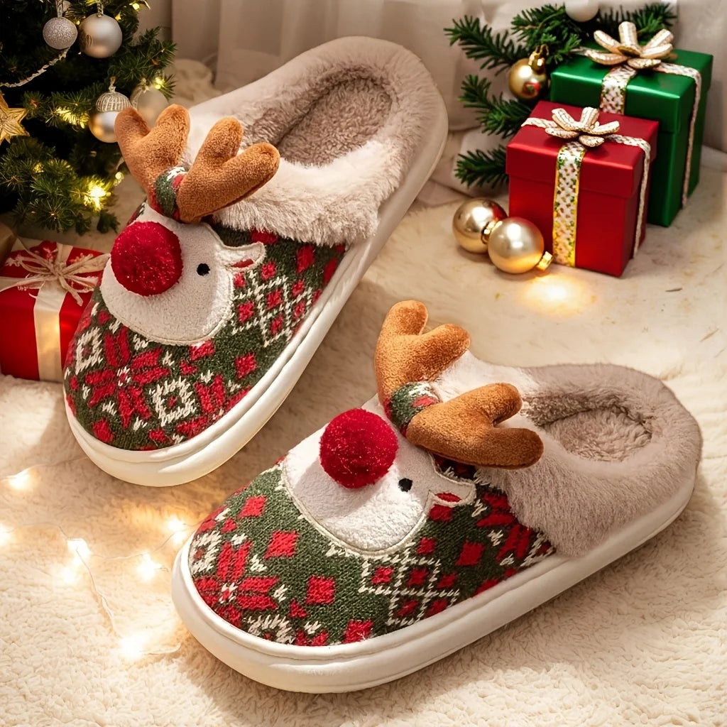 Christmas Reindeer Slippers