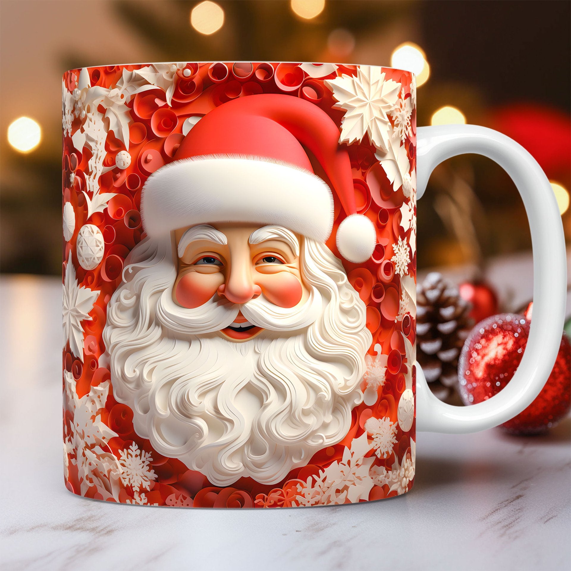 Santa Christmas Ceramic Mug — Classic Santa
